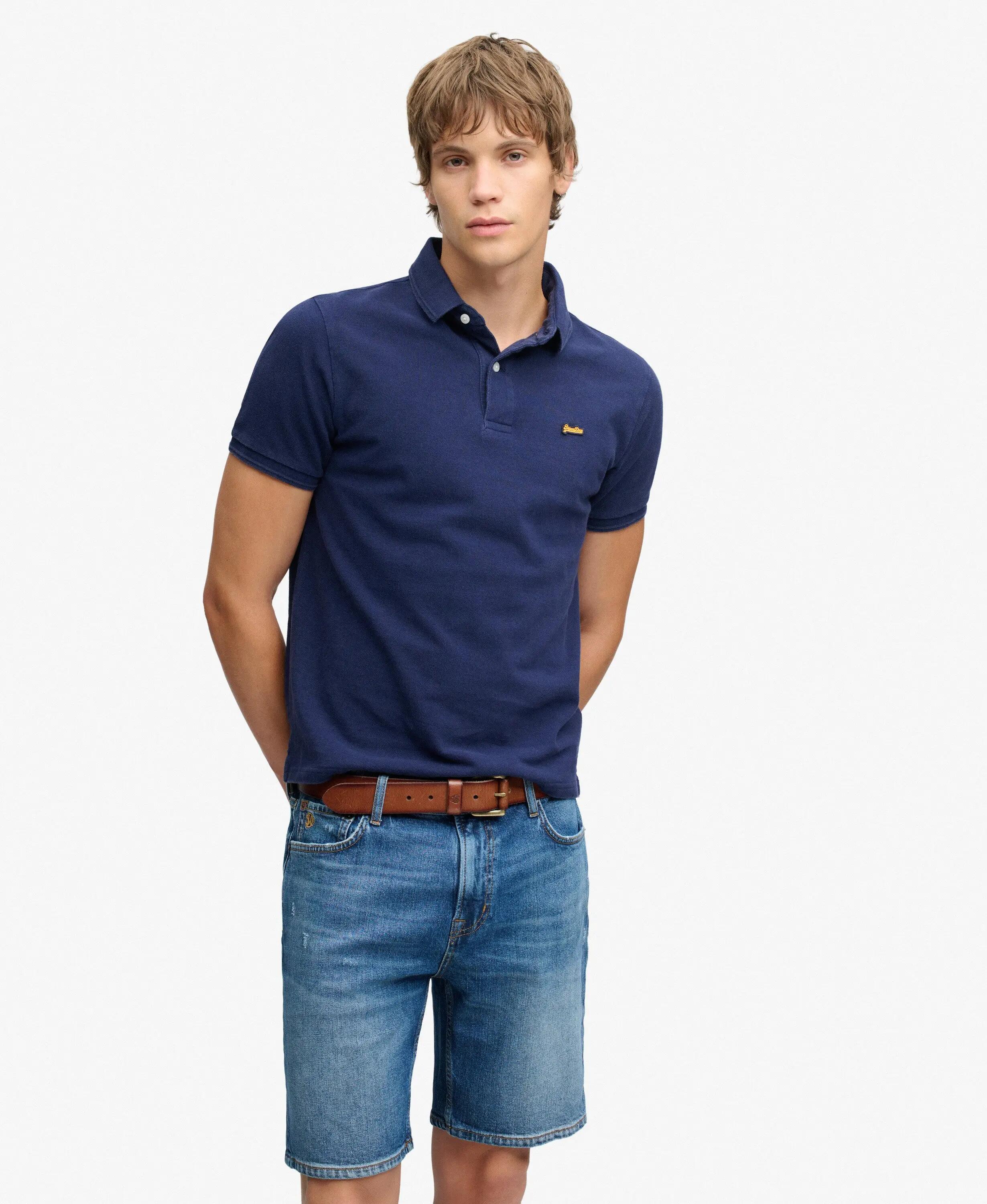 superdry Vintage Straight Shorts denim - 100% bawełna organiczna – BUCK BLUE 2/6
