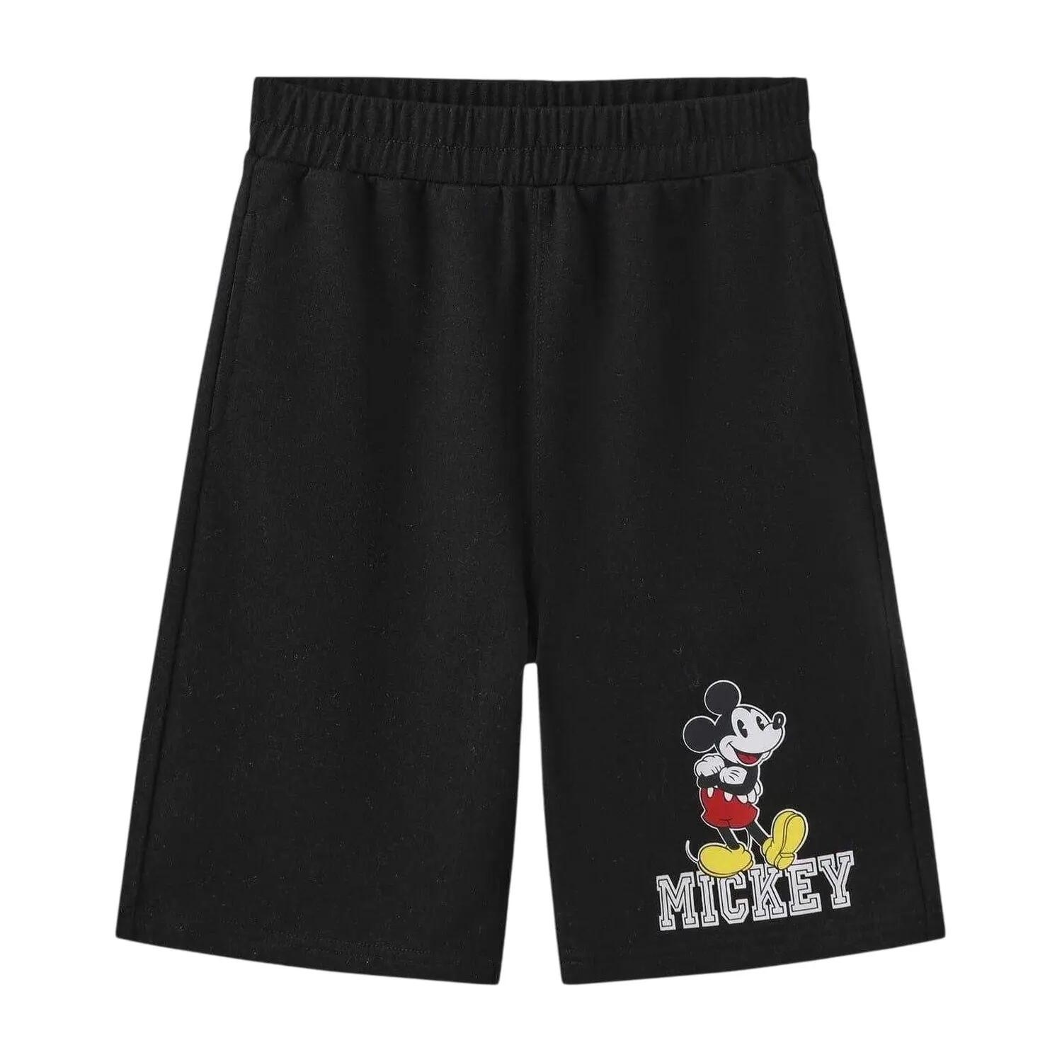 TShirt und Shorts für Kinder Weiß/Schwarz 3/4