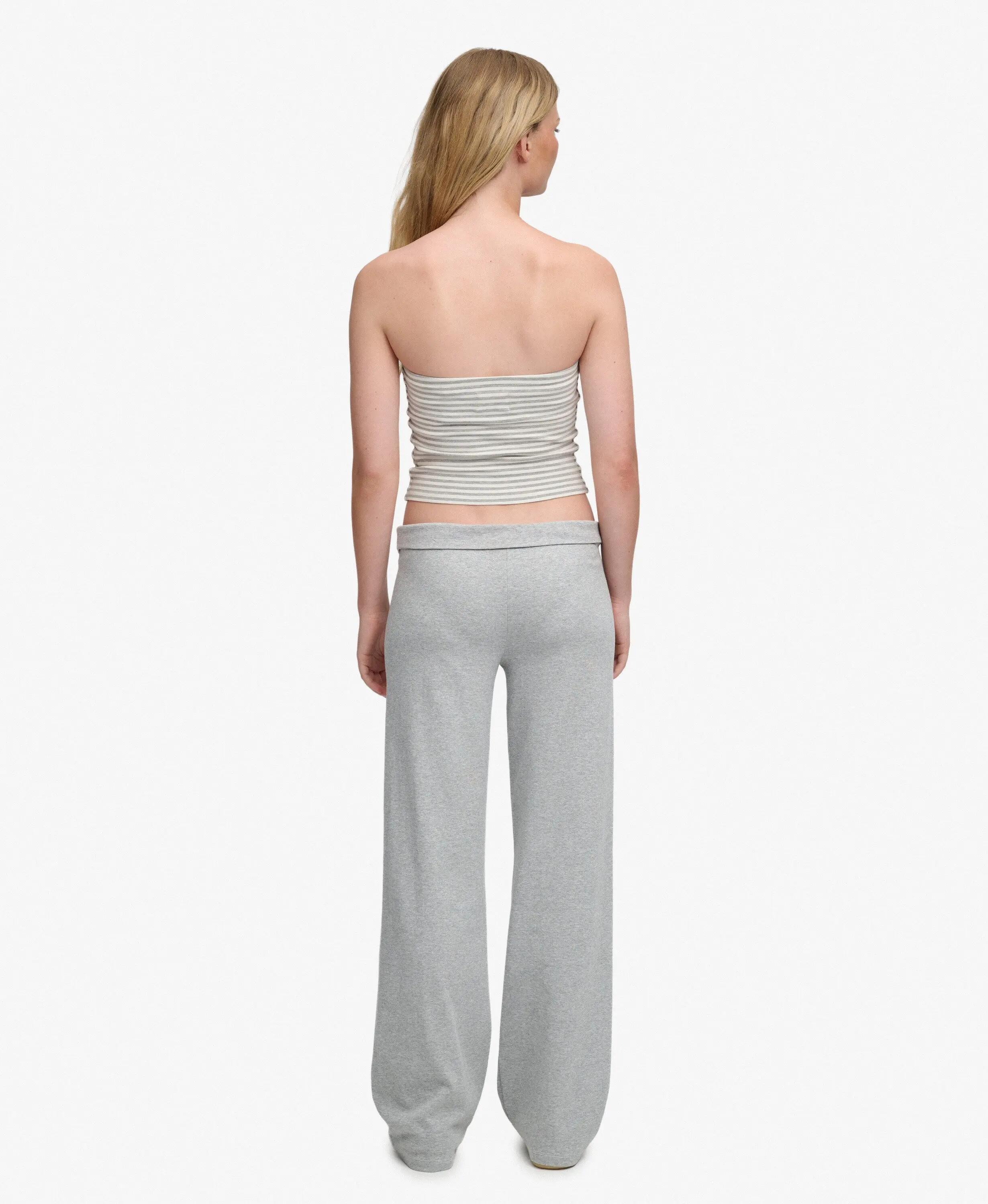 superdry Calças Joggers Fold Over Athletic Essentials slim cinzento 5/7