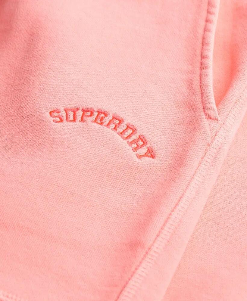superdry Short Essential Logo Garment Dye en coton bio – Coupe loose – Fiery 6/7