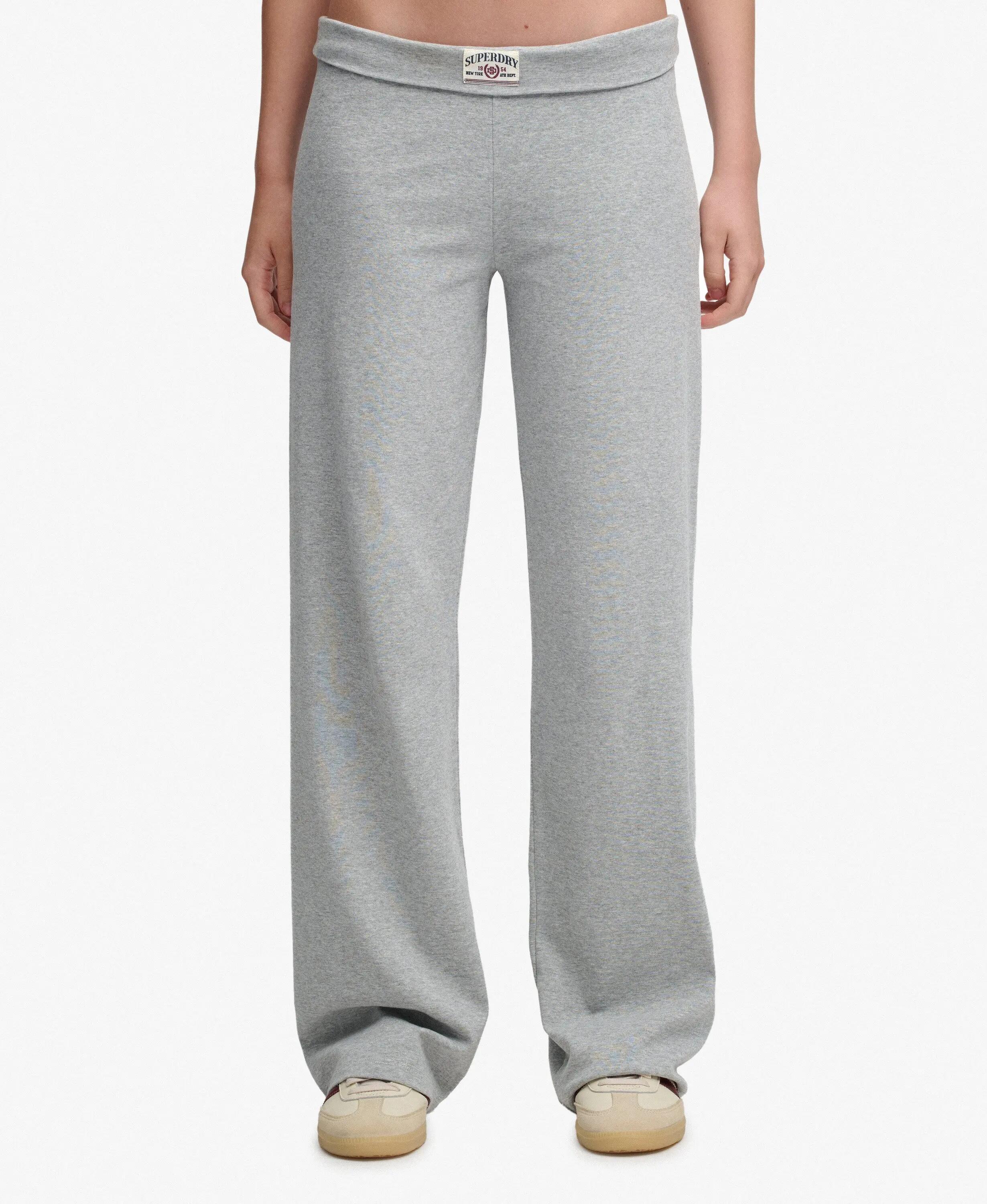 superdry Calças Joggers Fold Over Athletic Essentials slim cinzento 3/7