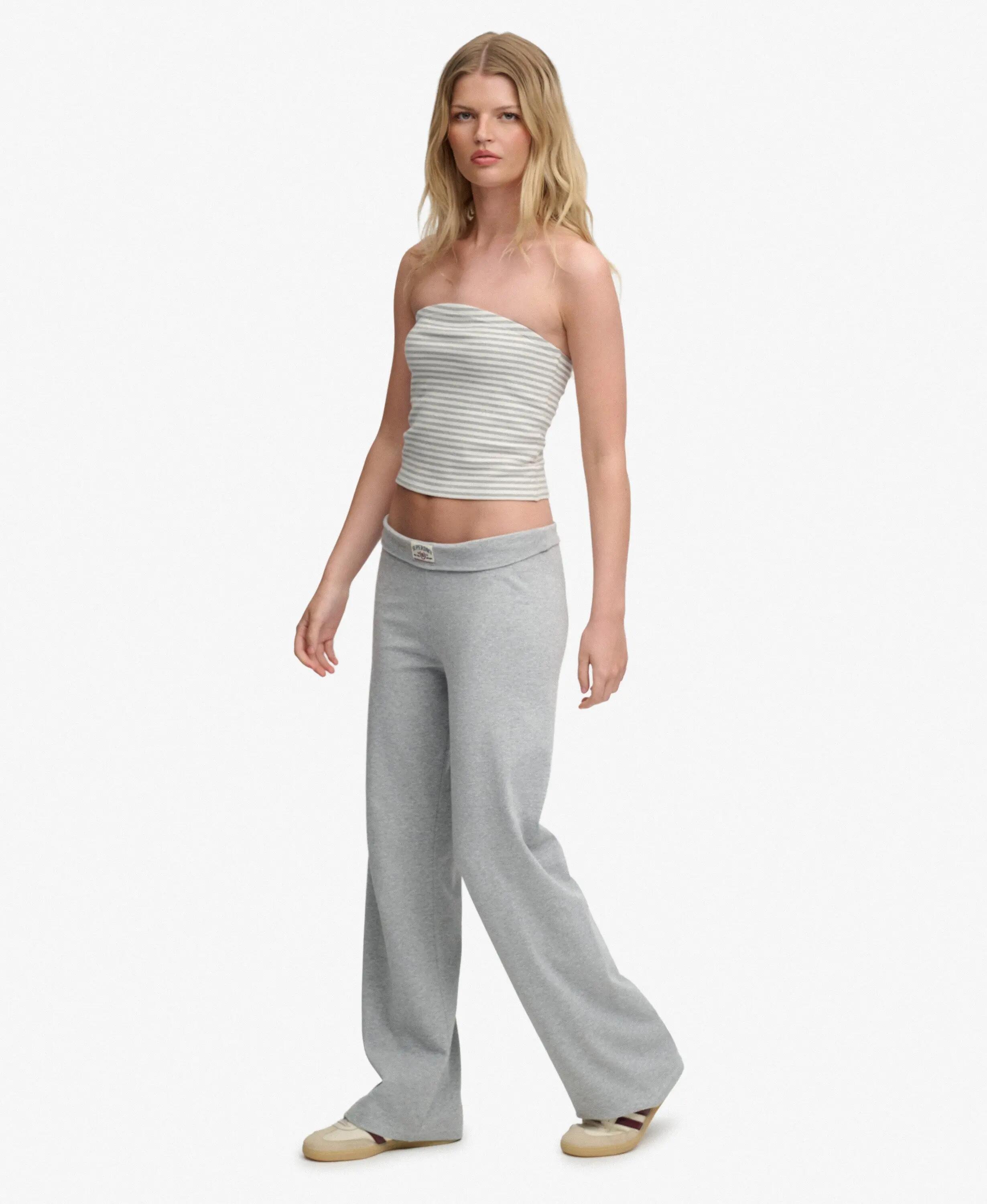 superdry Calças Joggers Fold Over Athletic Essentials slim cinzento 2/7