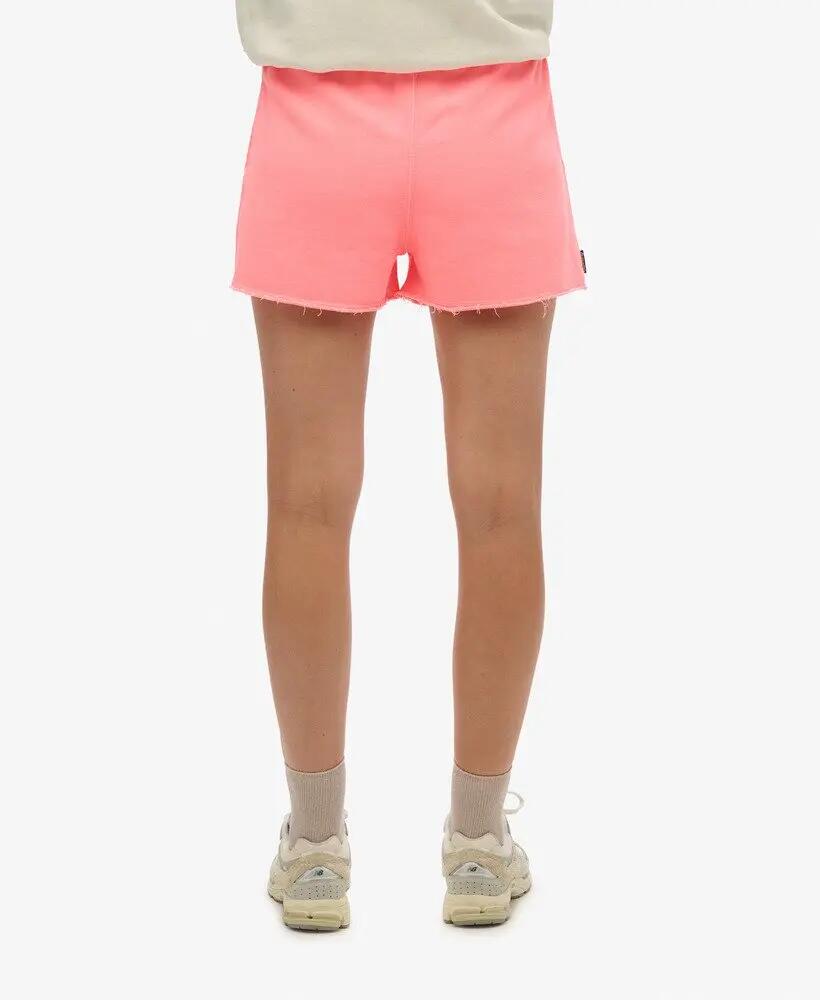 superdry Short Essential Logo Garment Dye en coton bio – Coupe loose – Fiery 3/7