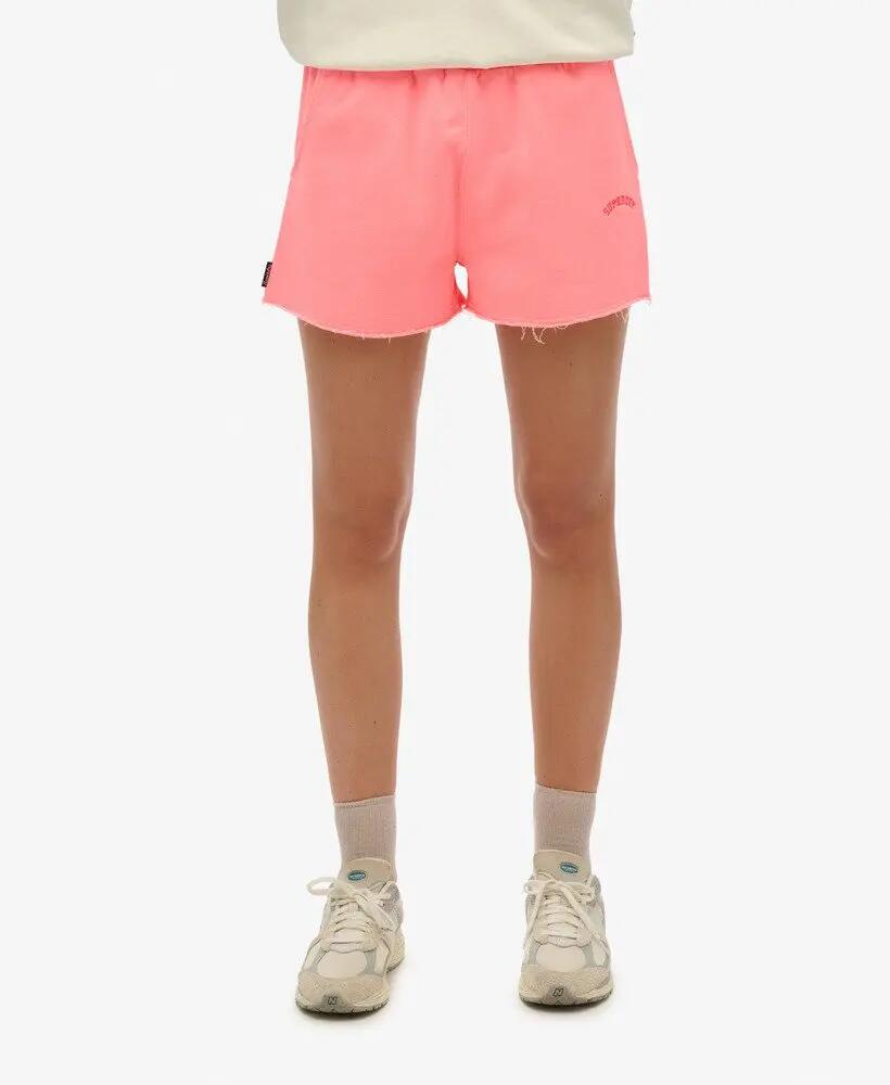 superdry Short Essential Logo Garment Dye en coton bio – Coupe loose – Fiery 2/7