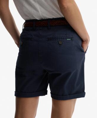 Superdry chino shorts van katoen met stretch – relaxed fit – stonewash taupe