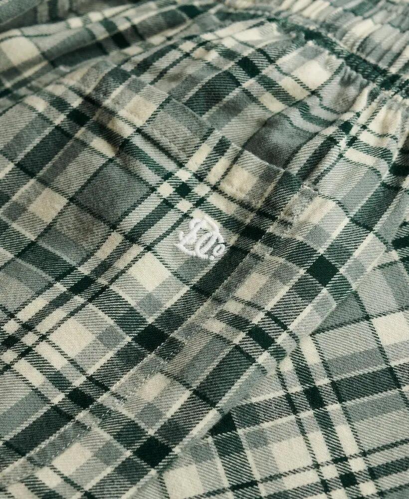 superdry Pantalon Cotton Check à taille élastique – Coupe large 7/7