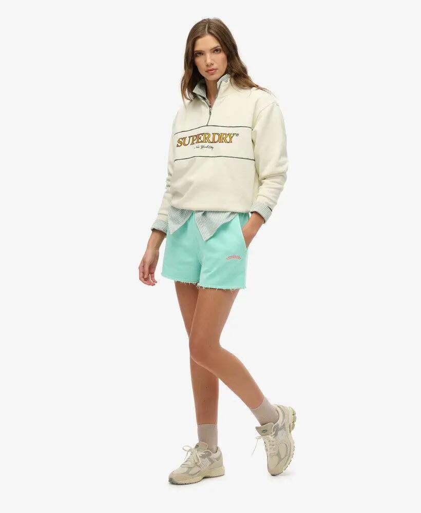 superdry Pantaloncini Essential Logo Garment Dye in cotone bio – Spearmint 4/7