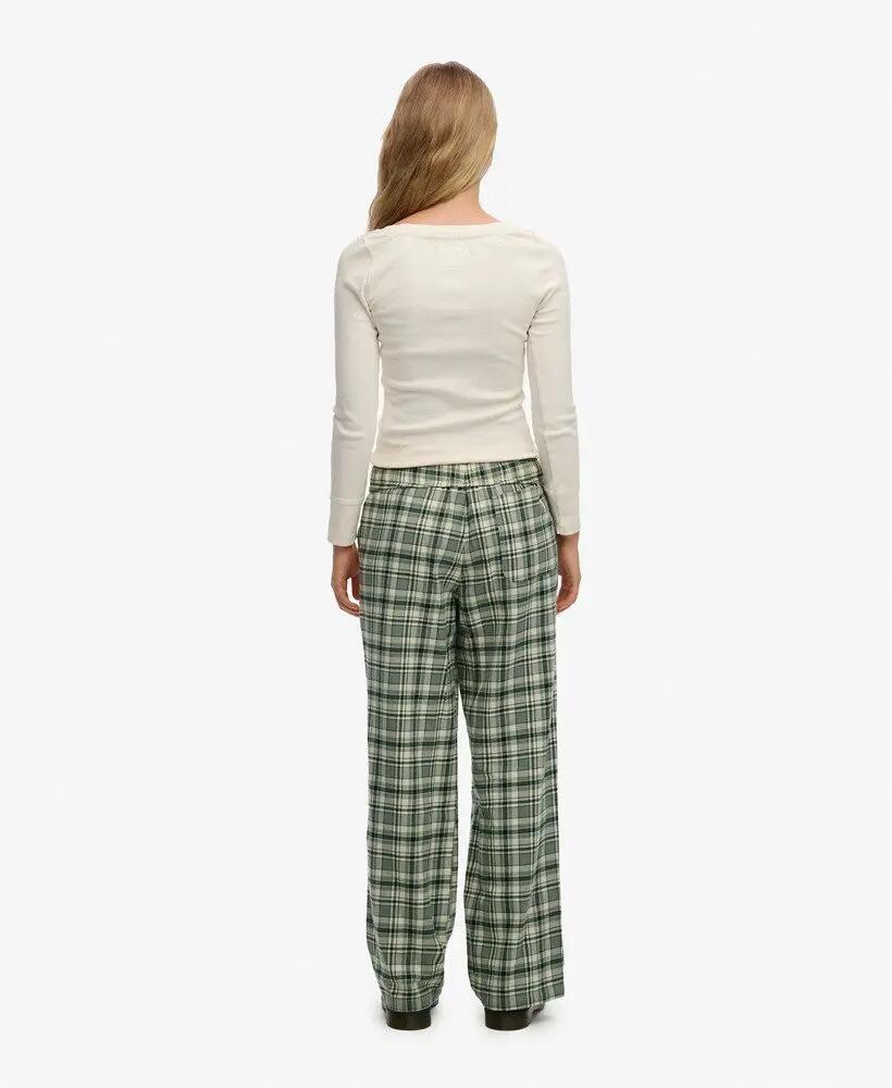 superdry Pantalon Cotton Check à taille élastique – Coupe large 6/7
