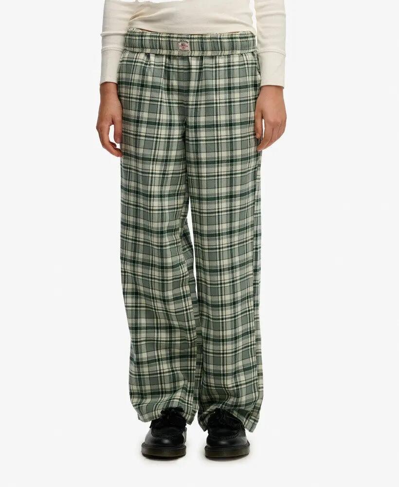 superdry Pantalon Cotton Check à taille élastique – Coupe large 4/7