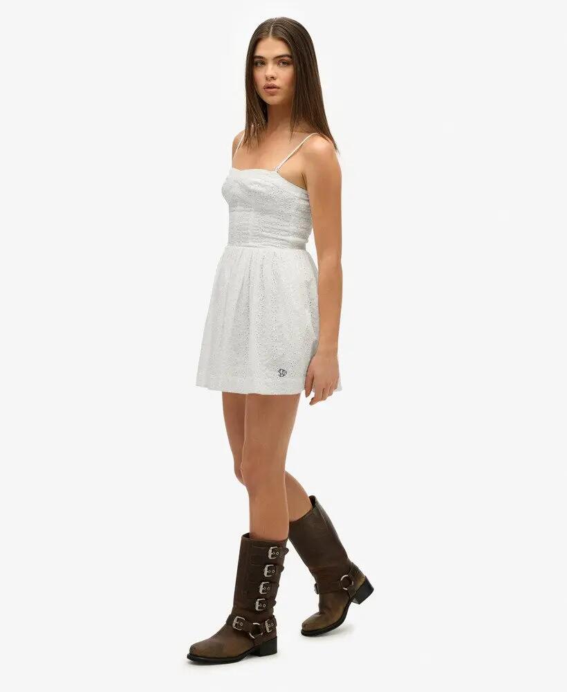 superdry Vestido mini Cami Broderie em algodão 6/7