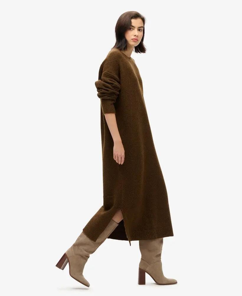 superdry Robe pull midi Slouch en Dark Brown Twist 4/6