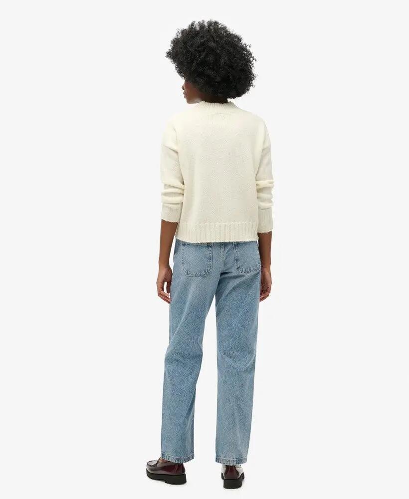 superdry Jeansy z podwyższonym stanem prosta nogawka 3/7