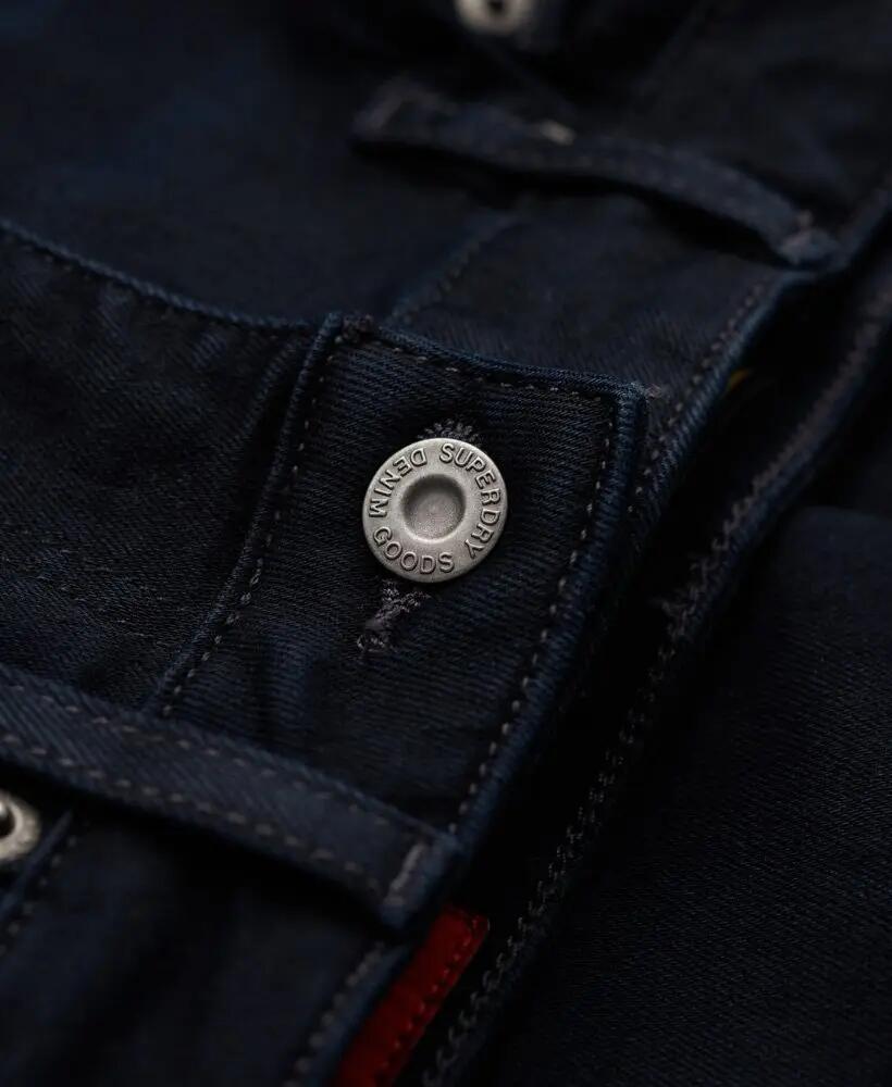 superdry Wysokie damskie jeansy skinny z bawełny organicznej — Viper Blue Black 4/5