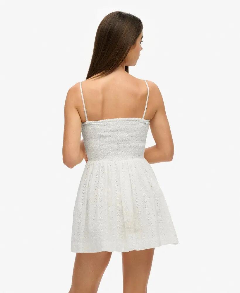 superdry Vestido mini Cami Broderie em algodão 4/7