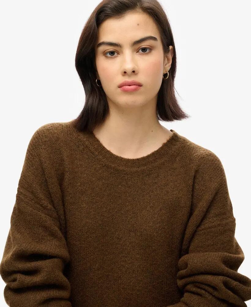 superdry Robe pull midi Slouch en Dark Brown Twist 2/6