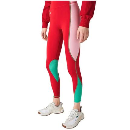 Leggings de sport Lacoste pour femmes, rouges