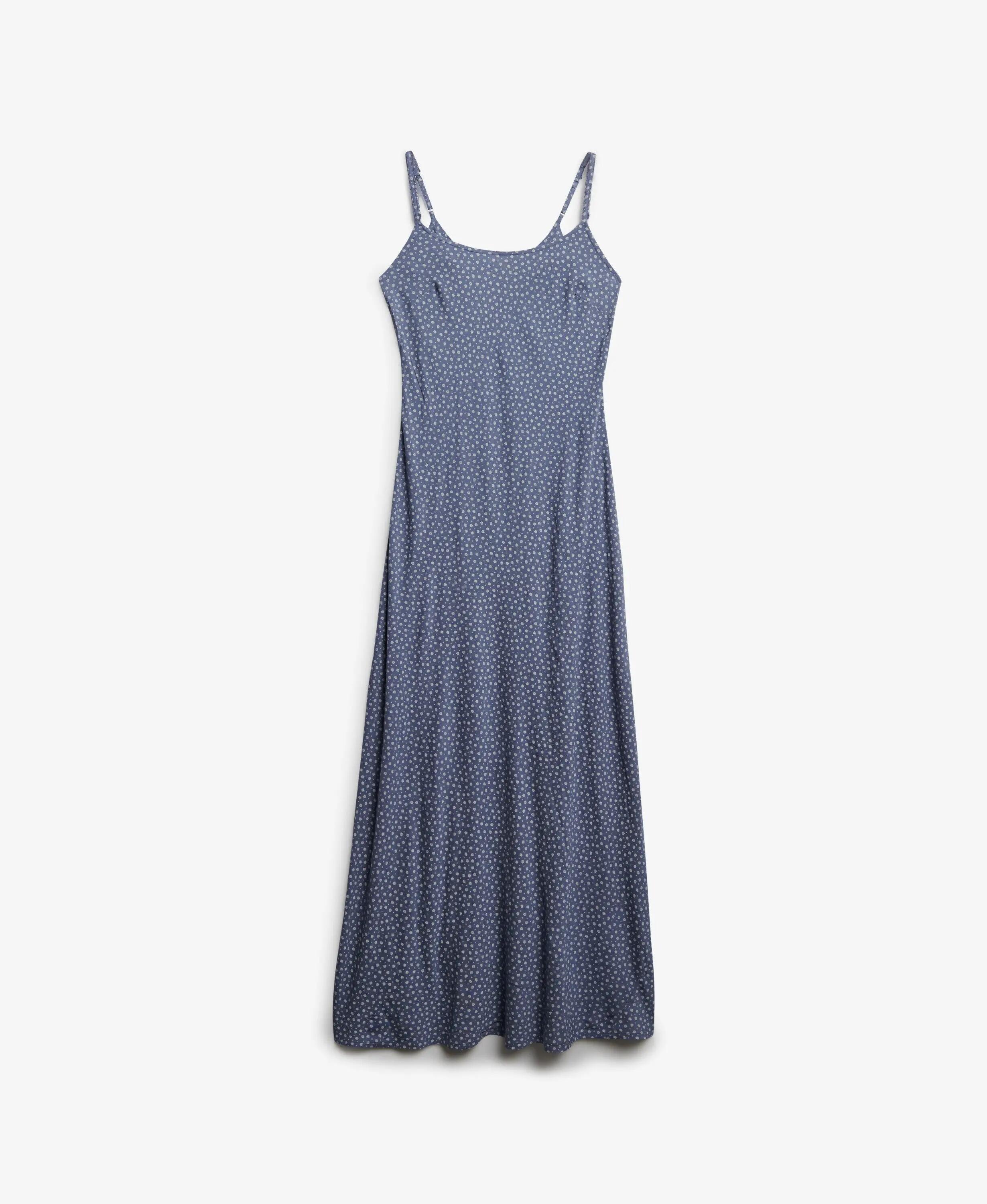 superdry Vestido maxi estampado em viscose com alças finas 7/7