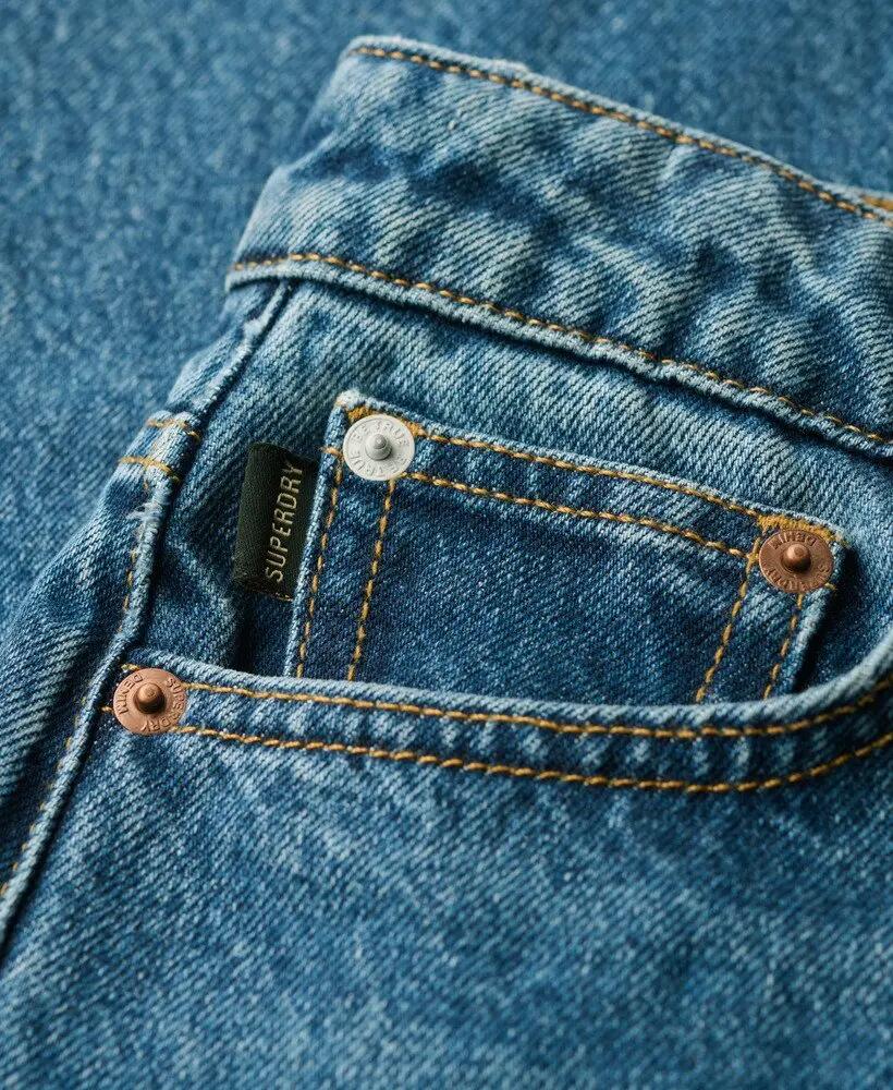 superdry Spodnie Mid Rise Straight Leg z bawełny organicznej – Fulton Vintage 6/7