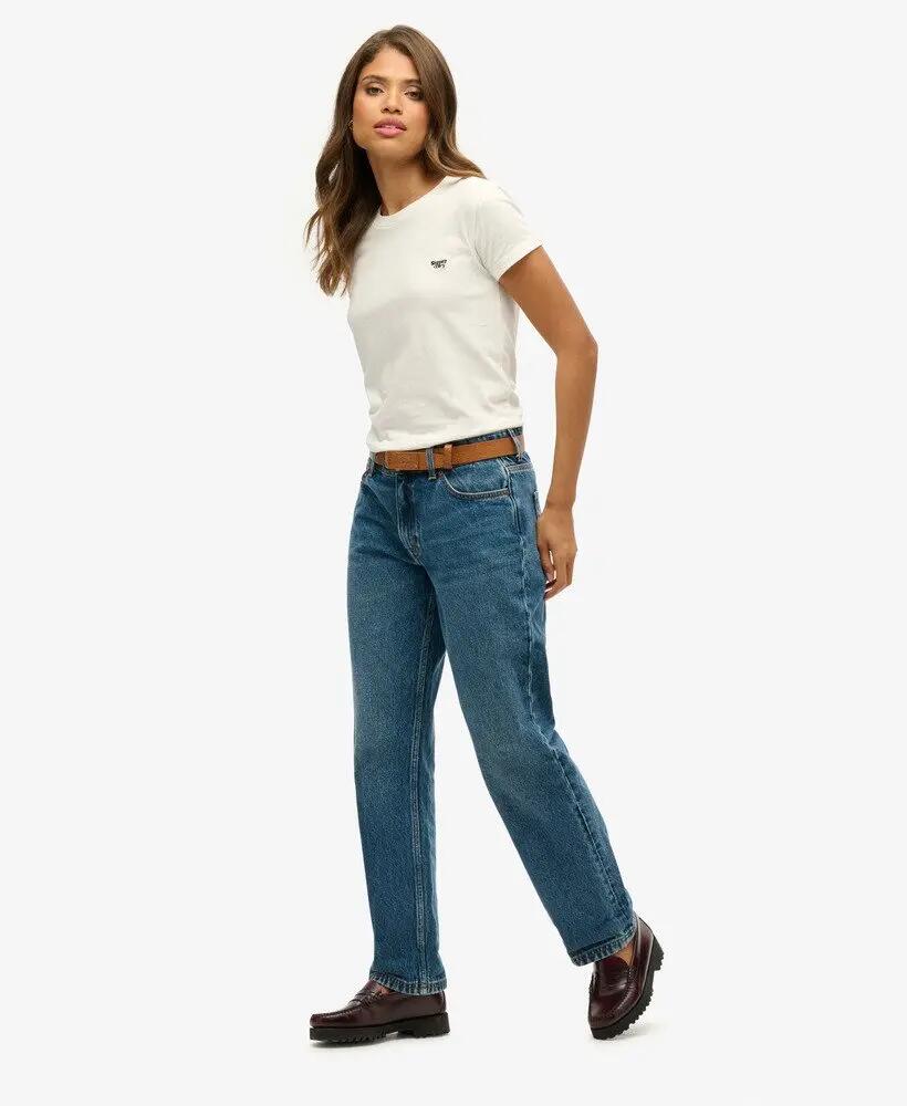 superdry Spodnie Mid Rise Straight Leg z bawełny organicznej – Fulton Vintage 4/7