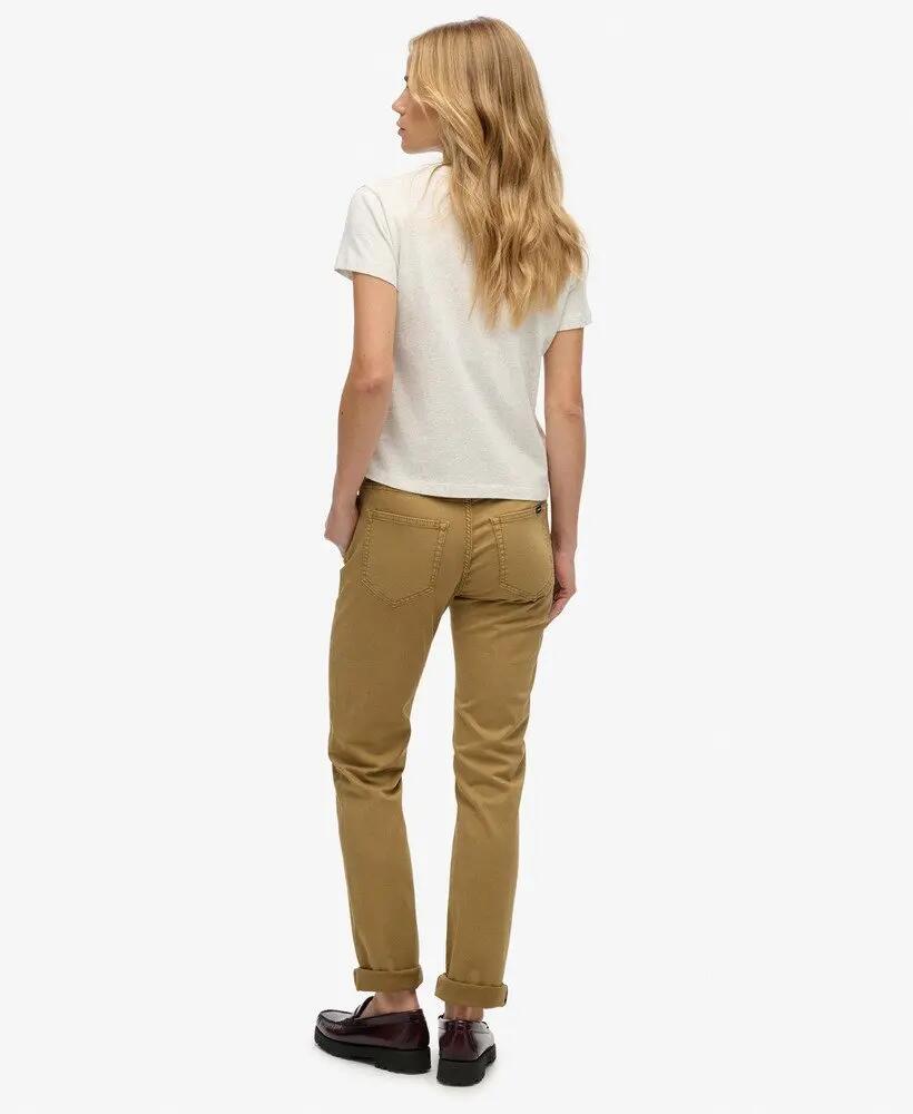 Szatén slim nadrág, közép derék, női Superdry 6/7