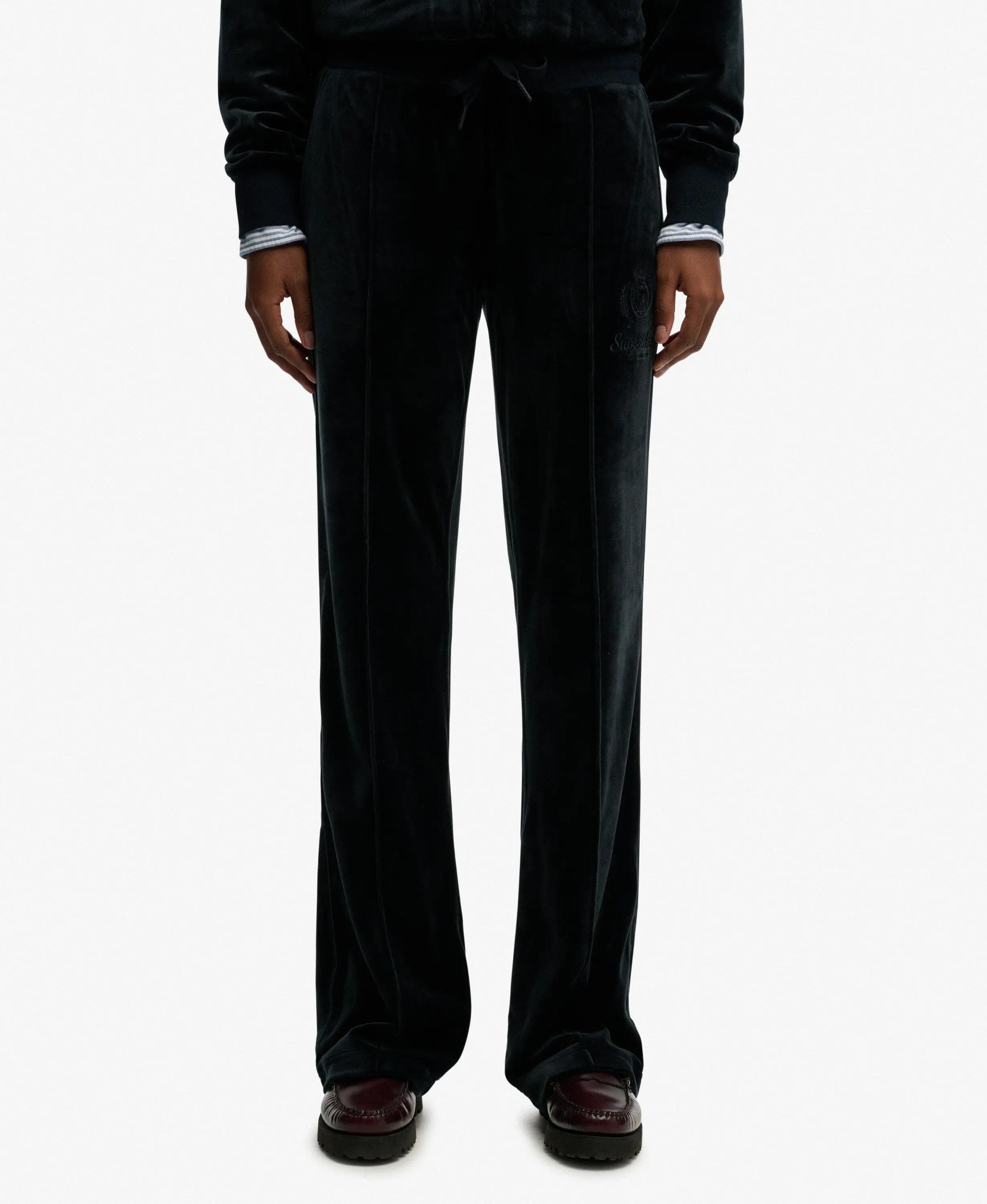 superdry Country Club Velour Joggers – Corte direito, acabamento em veludo 3/6