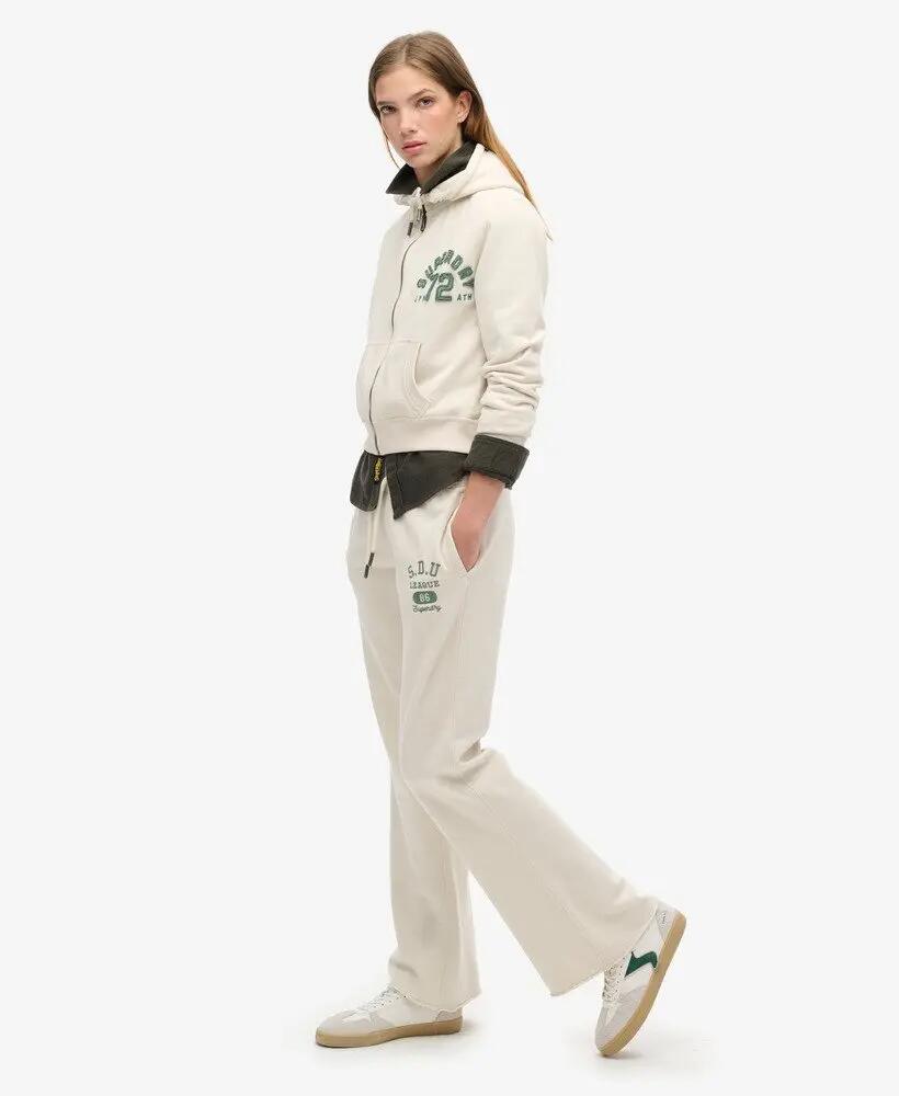 superdry Spodnie joggers flare z niskim stanem 100% bawełna 3/6