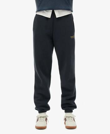 superdry Damskie spodnie dresowe Essential Logo ze ściągaczami Richest Navy