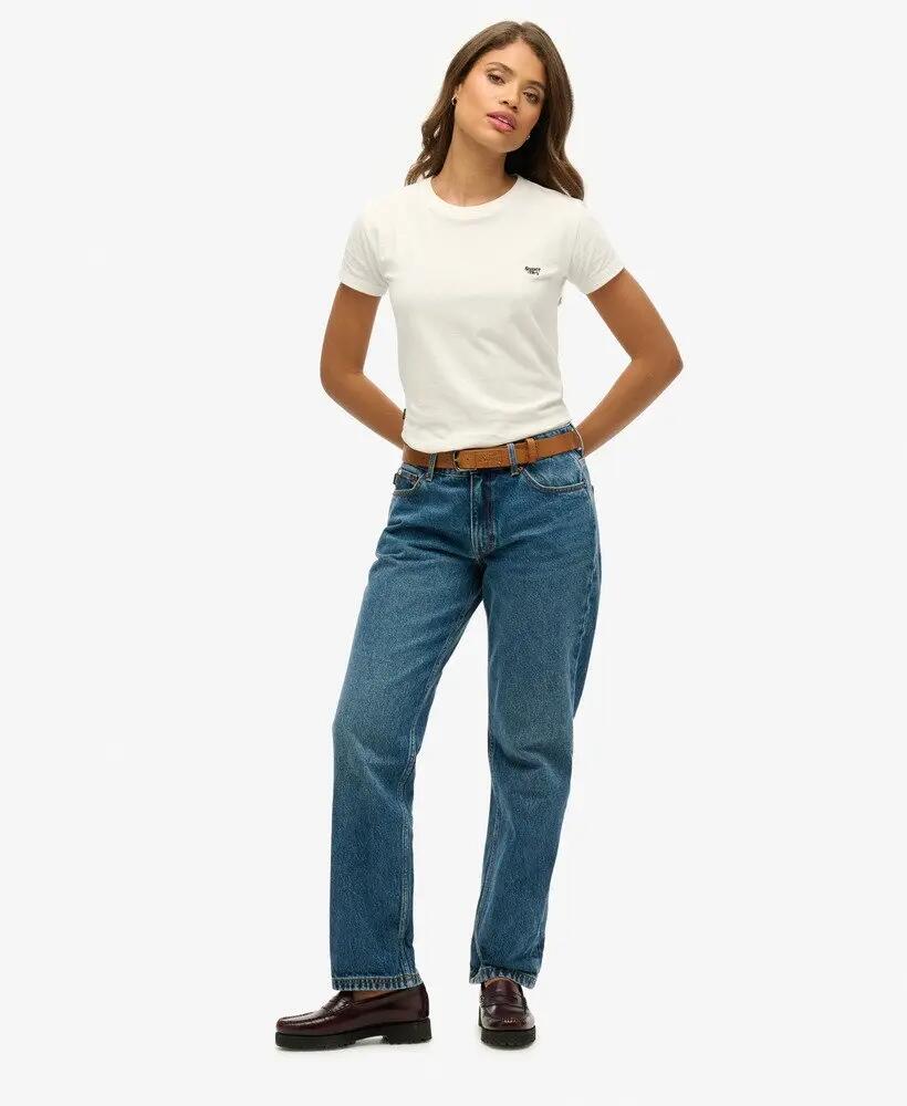 superdry Spodnie Mid Rise Straight Leg z bawełny organicznej – Fulton Vintage 2/7