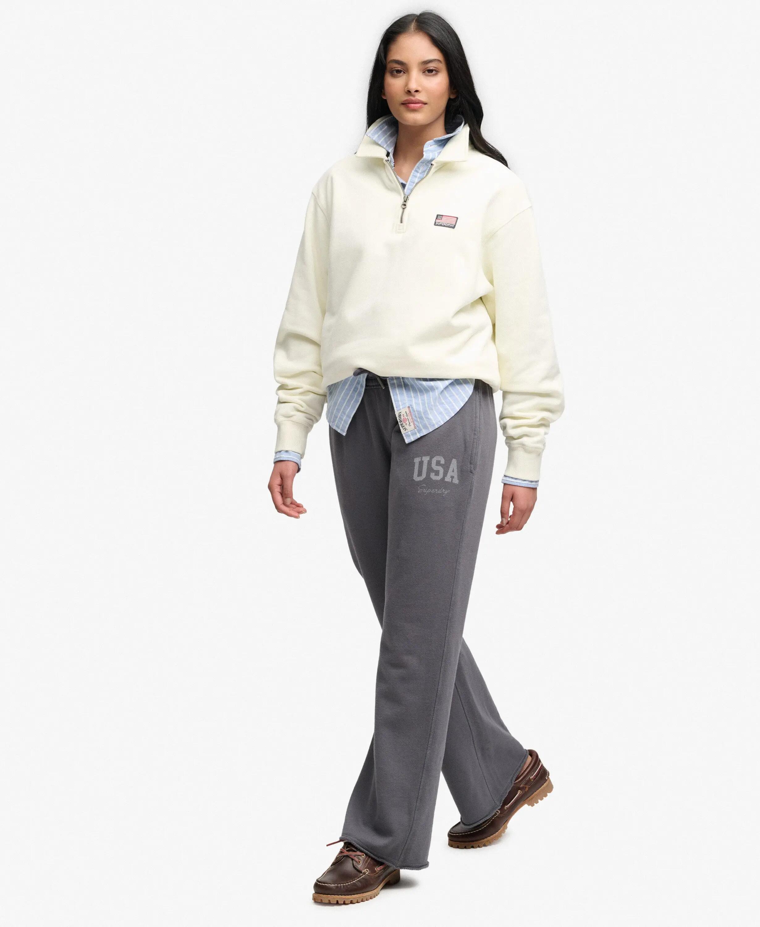 superdry Jogger Flare con Stampa Atletica — Slim Fit – CHARCOAL 3/7