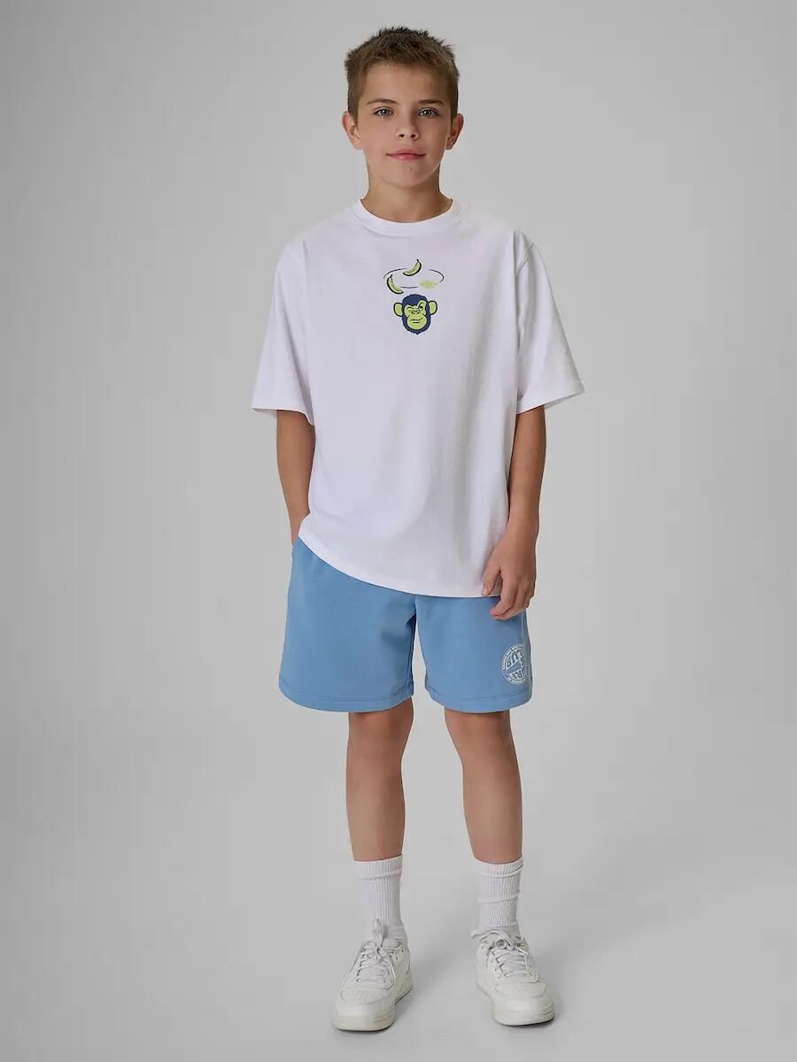 T-shirt loose z nadrukiem chłopięcy 4F 4FJRSS26TTSHM4276 4/7