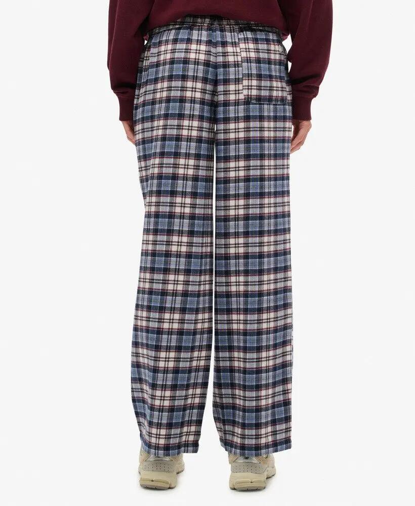 superdry Calças elásticas em algodão aos quadrados — Corte wide 5/6