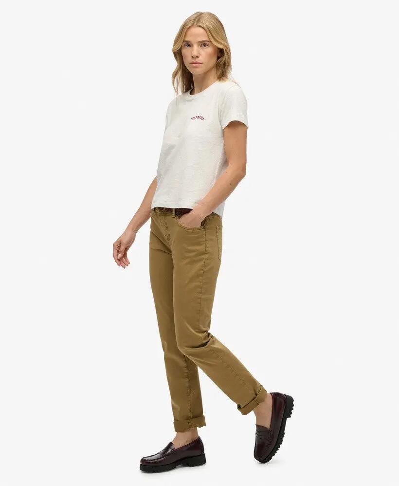 Szatén slim nadrág, közép derék, női Superdry 3/7