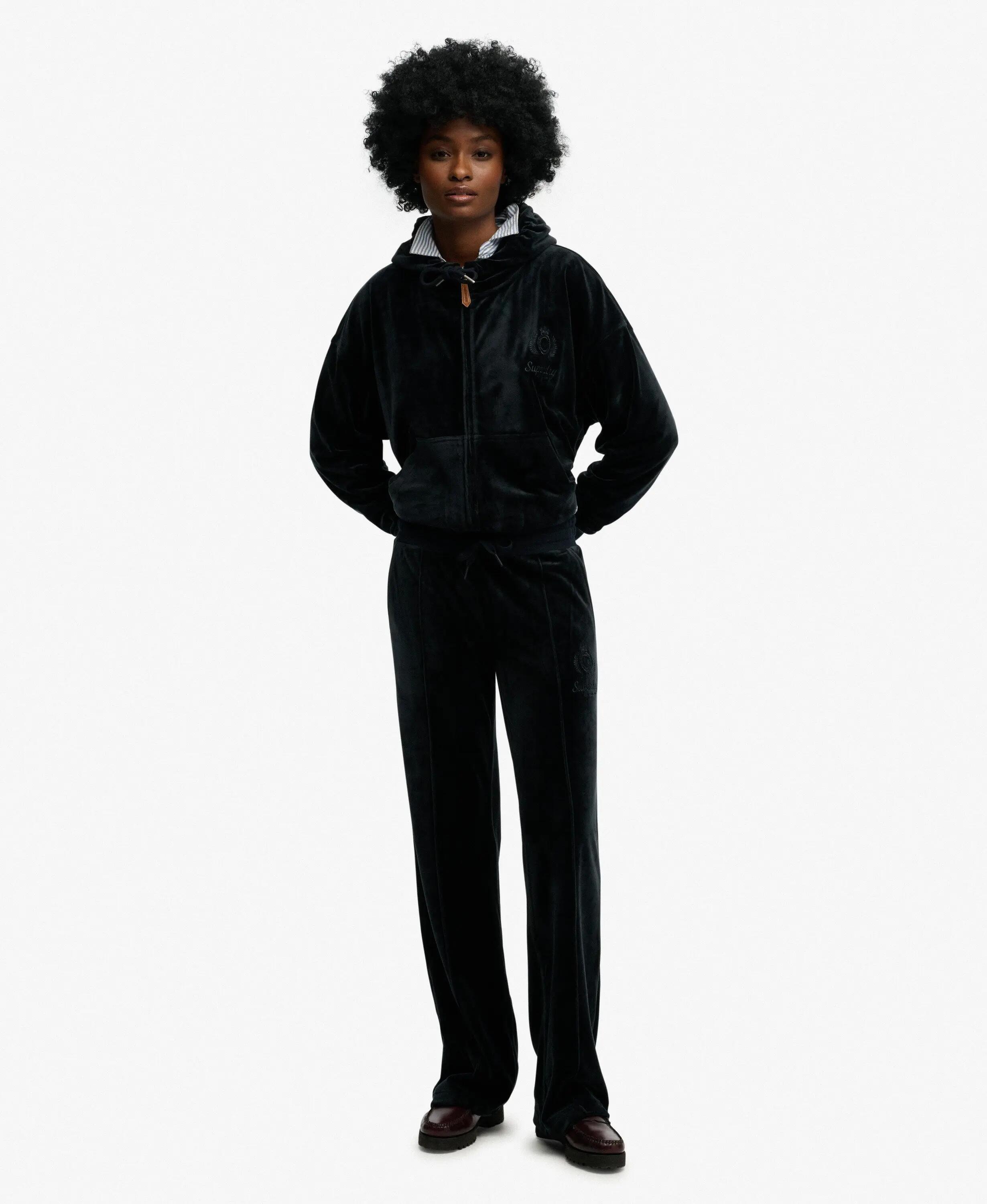 superdry Country Club Velour Joggers – Corte direito, acabamento em veludo 2/6
