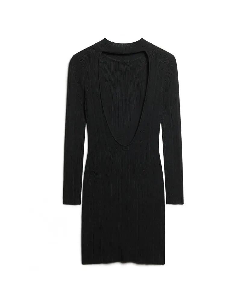 superdry Vestido mini bodycon em malha fina com costas abertas 6/6