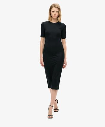superdry Ss Midi Jersey Dress Midikleid aus Jersey