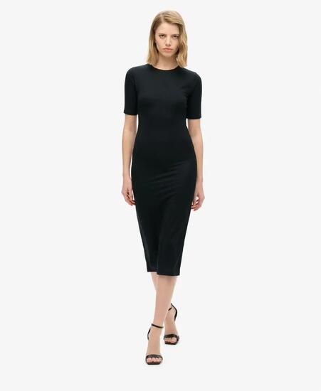 superdry Ss Midi Jersey Dress Midikleid aus Jersey