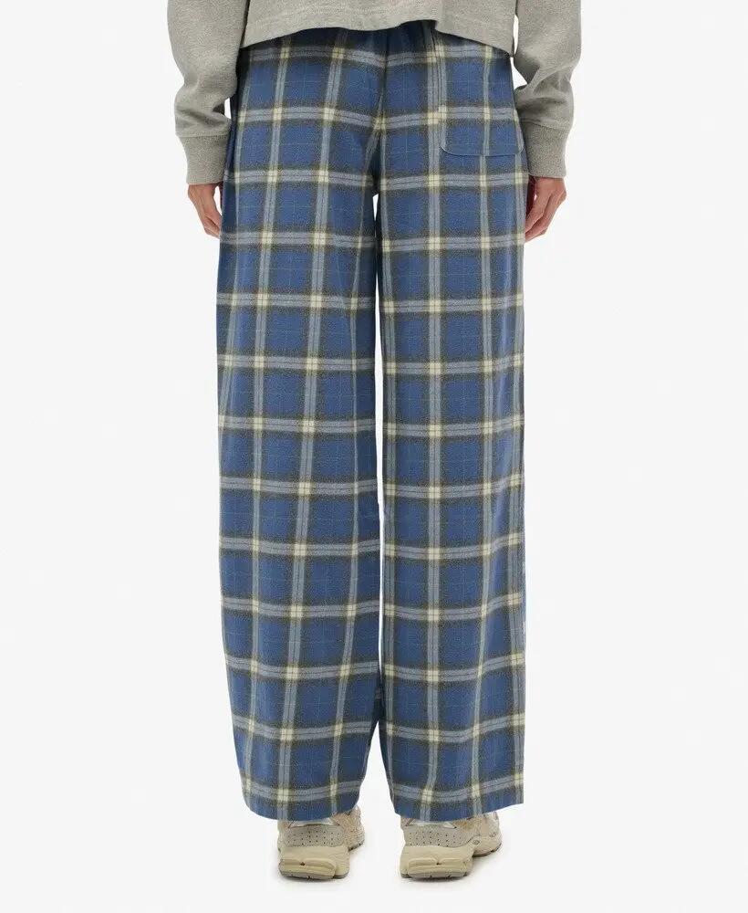 superdry Pantalon Élastique à Carreaux en Coton — Coupe Large 5/6
