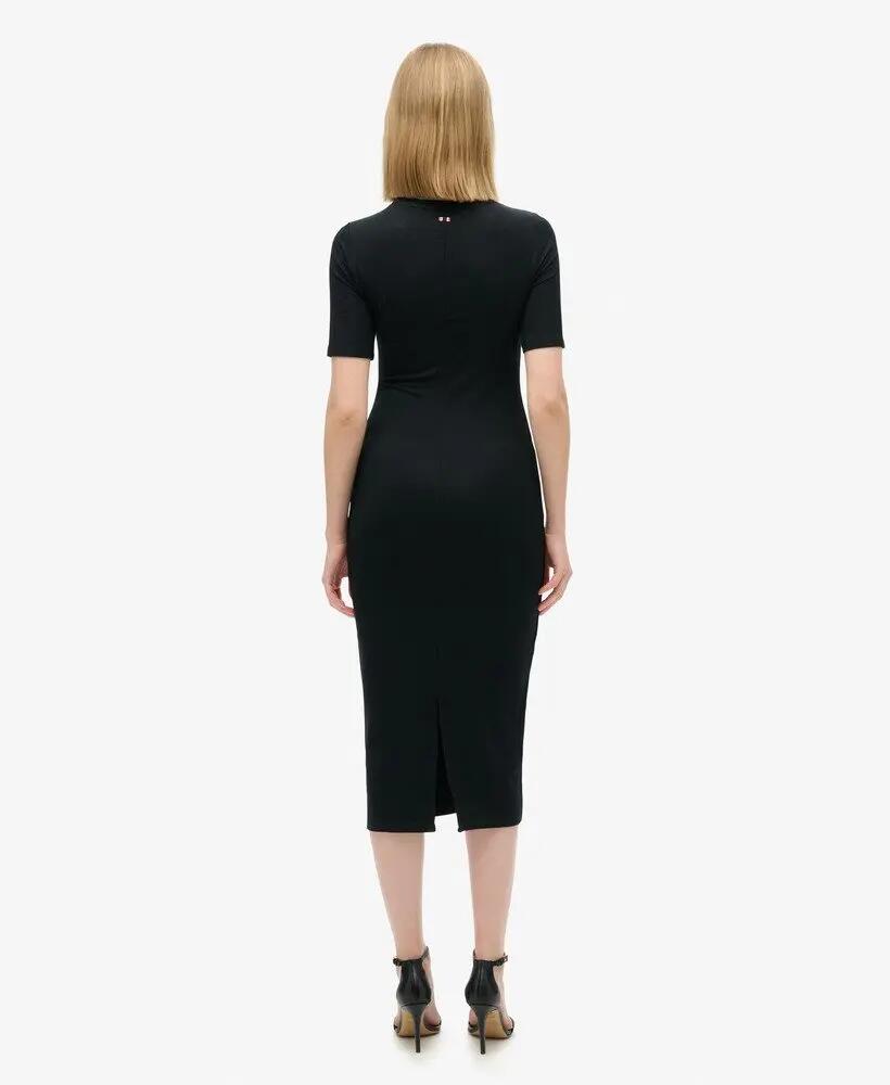 superdry Ss Midi Jersey Dress vestido midi em jersey 4/4