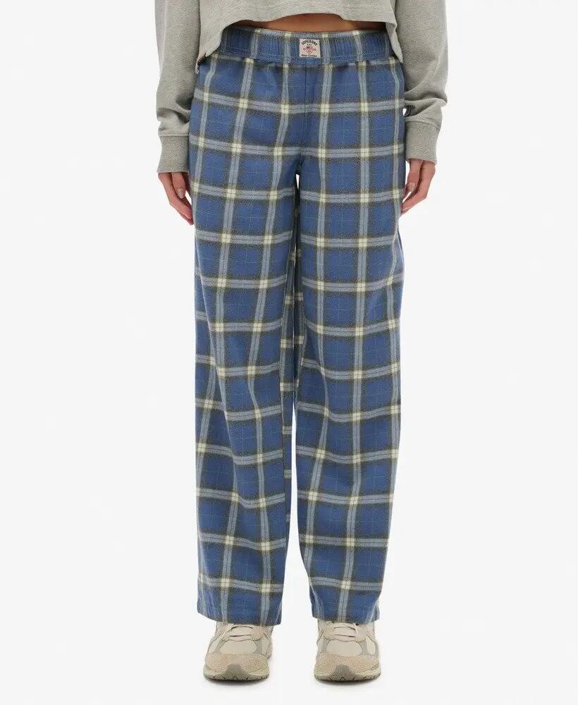superdry Pantalon Élastique à Carreaux en Coton — Coupe Large 4/6