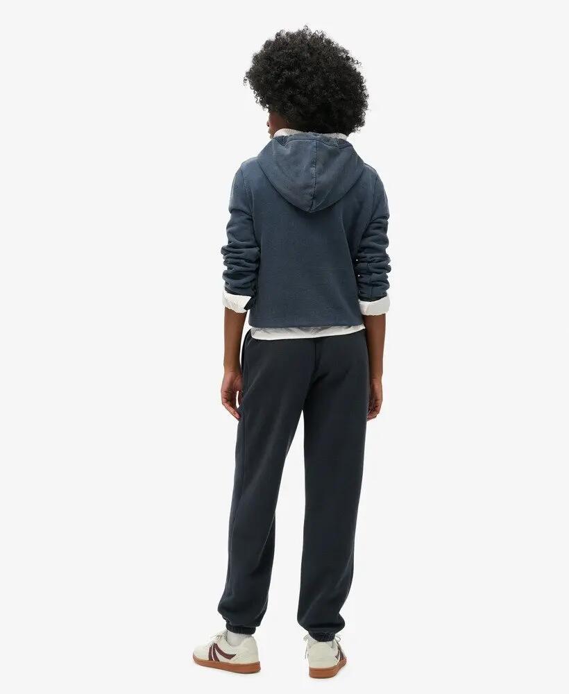 superdry Damskie spodnie dresowe Essential Logo ze ściągaczami Richest Navy 5/7