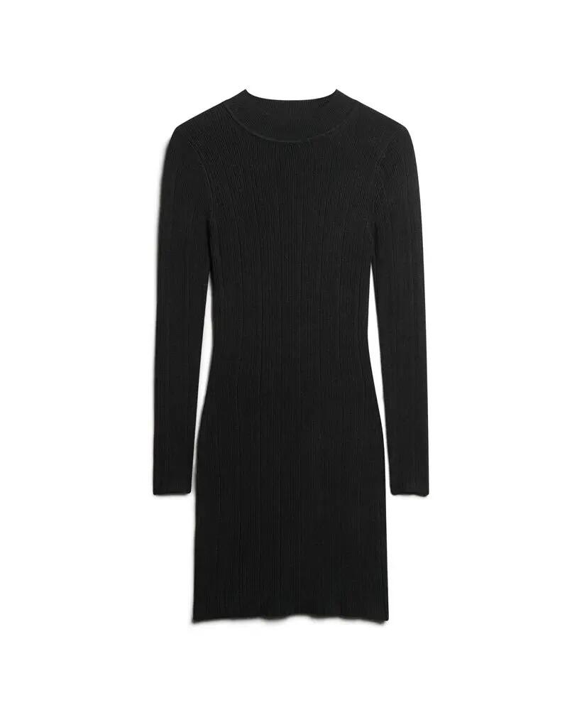 superdry Vestido mini bodycon em malha fina com costas abertas 5/6