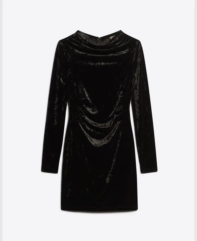 superdry Fluwelen korte jurk met lange mouwen 7/7