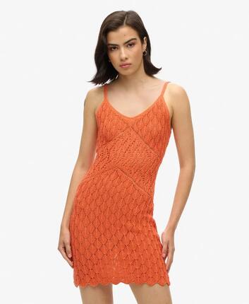 superdry Crochet Cami Mini Dress sukienka mini z szydełkowym wykończeniem HOT