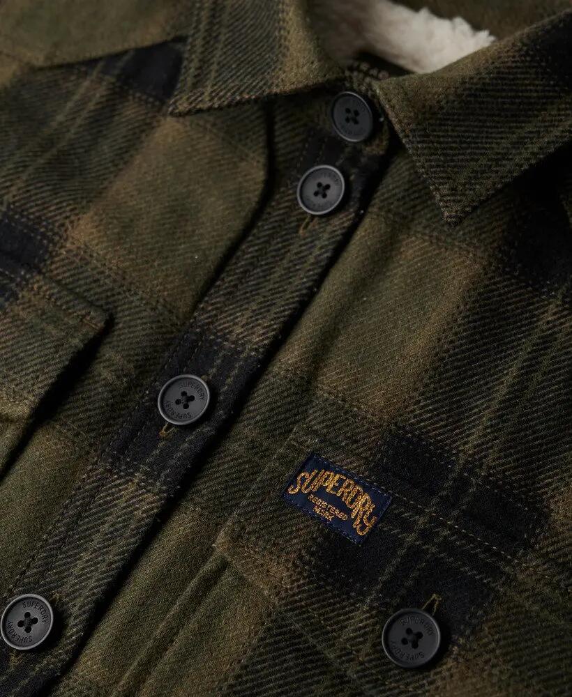 superdry Borg Check Overshirt z podszyciem borg 5/7