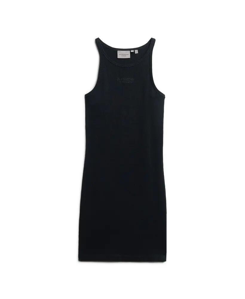 superdry Vestido Racer canelado bordado em algodão biológico 6/7
