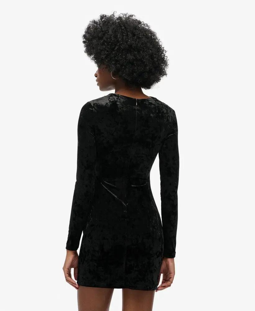 superdry Fluwelen korte jurk met lange mouwen 5/7