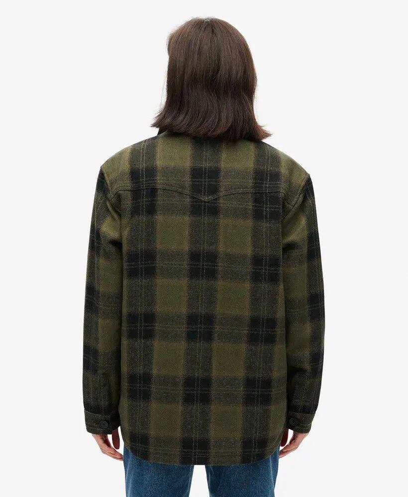 superdry Borg Check Overshirt z podszyciem borg 4/7
