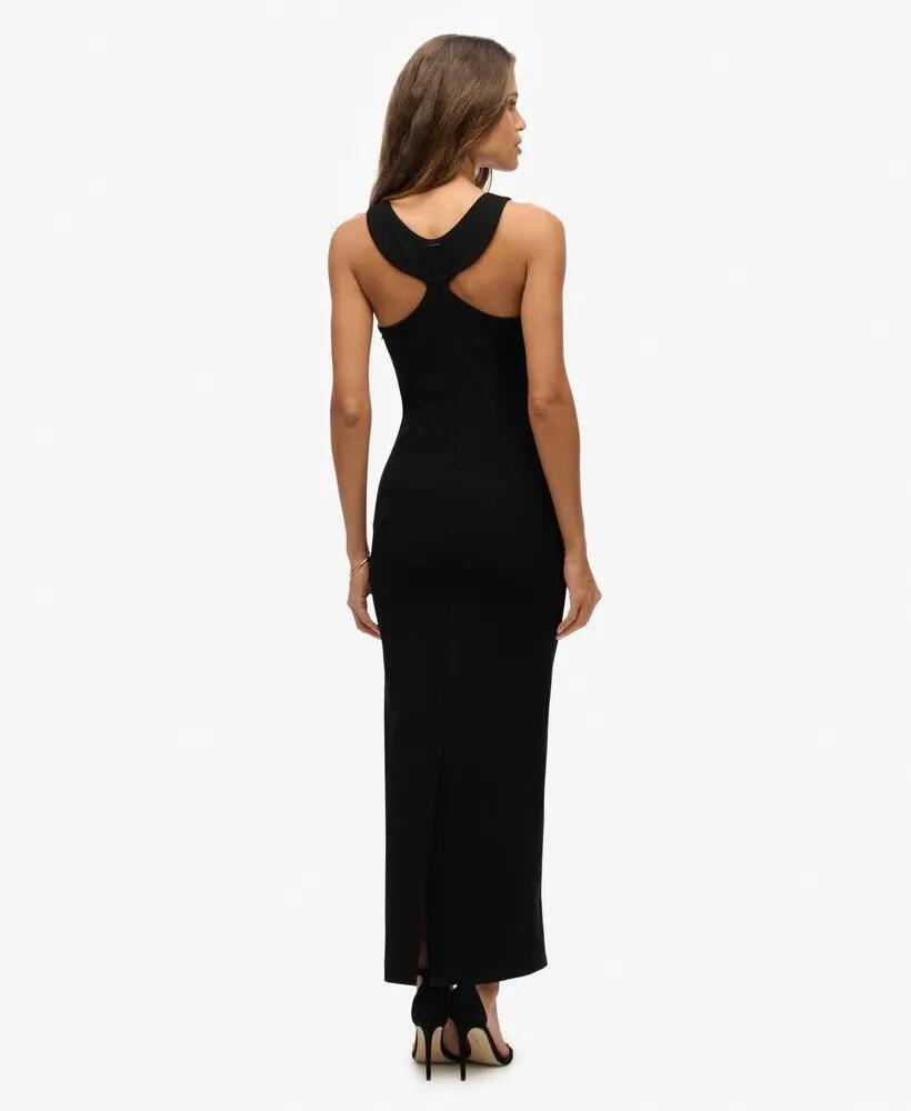 superdry Vestido longo Cut Out Back Maxi Dress preto com recorte nas costas 6/7