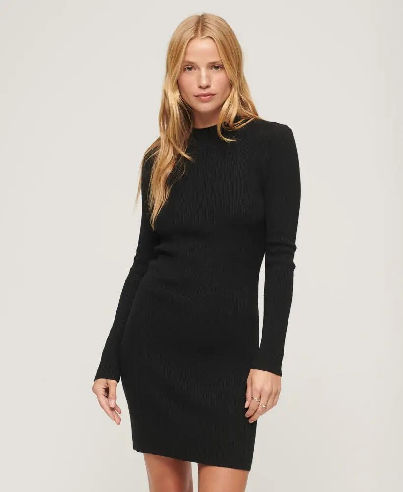 superdry Vestido mini bodycon em malha fina com costas abertas 2/6