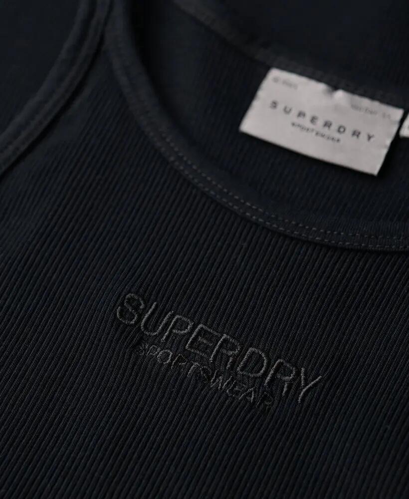 superdry Vestido Racer canelado bordado em algodão biológico 4/7